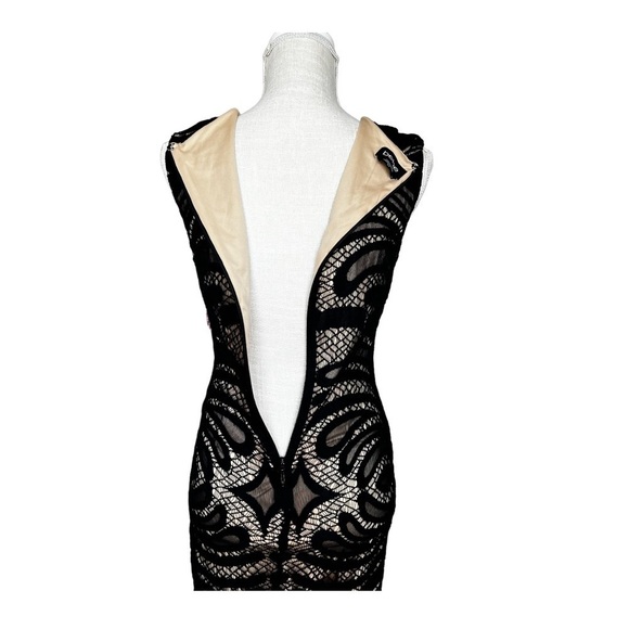 Bebe Lace Bodycon Midi Dress Size Small - Picture 4 of 9